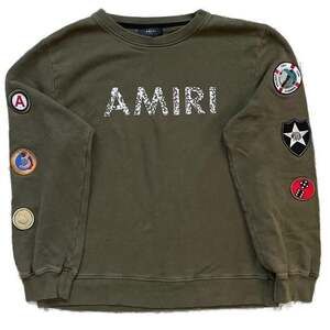 Amiri Green Patch Sweatshirt. Size: L